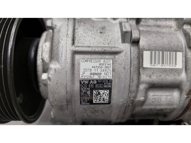 Компрессор кондиционера 5Q0816803D, 447250-2801 Audi Seat Skoda Volkswagen Компрессор кондиционера 5Q0816803D, 447250-2801 Audi Seat Skoda Volkswagen
